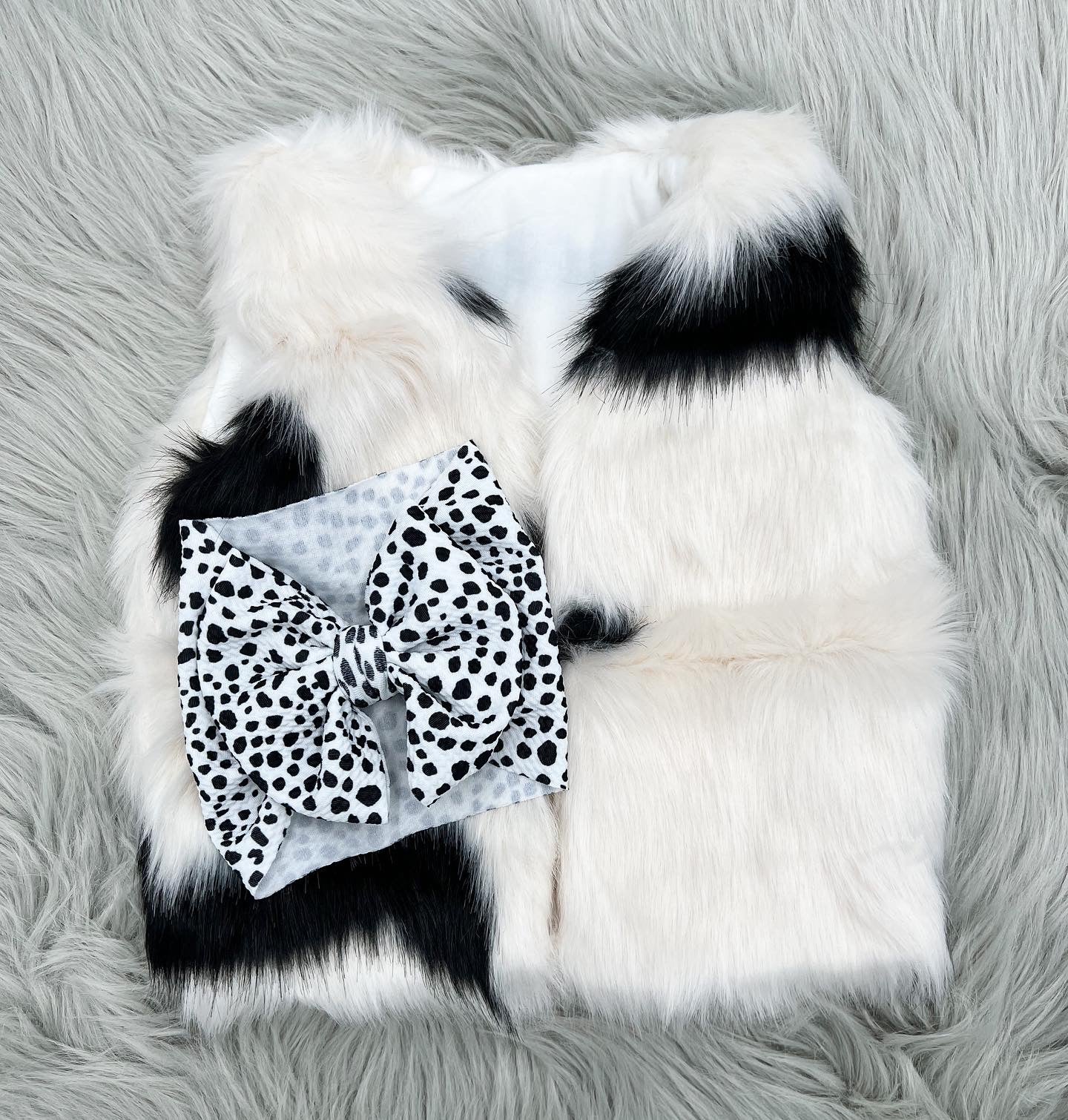 B & W Fur Vest