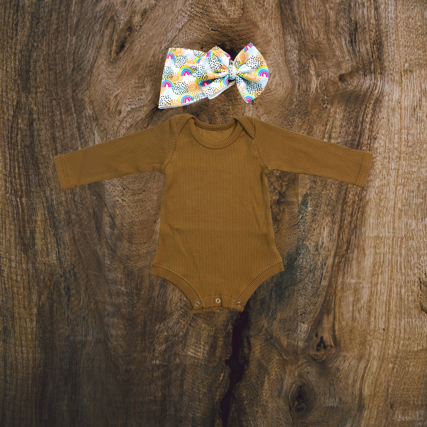 Caramel Ribbed Bodysuit
