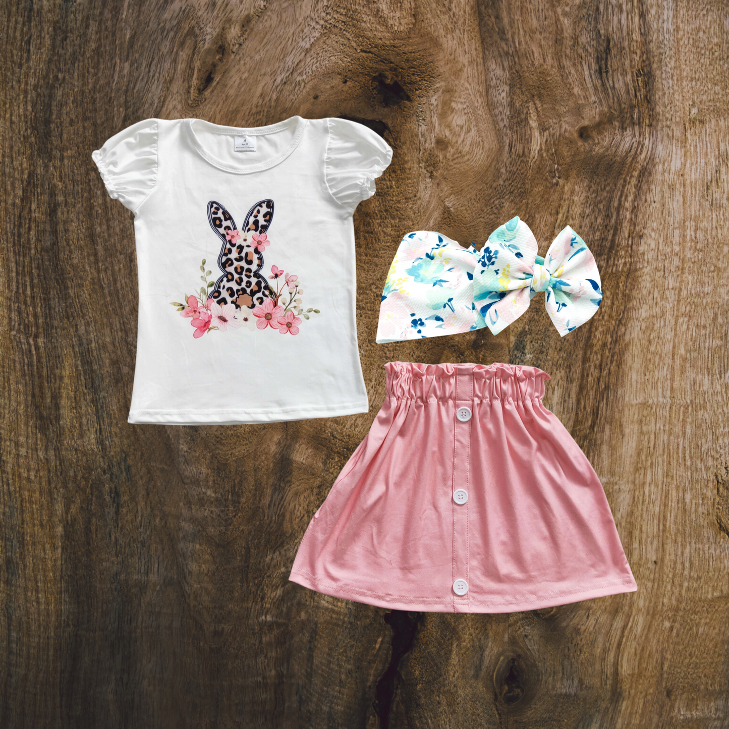 Leopard Bunny Skirt Set