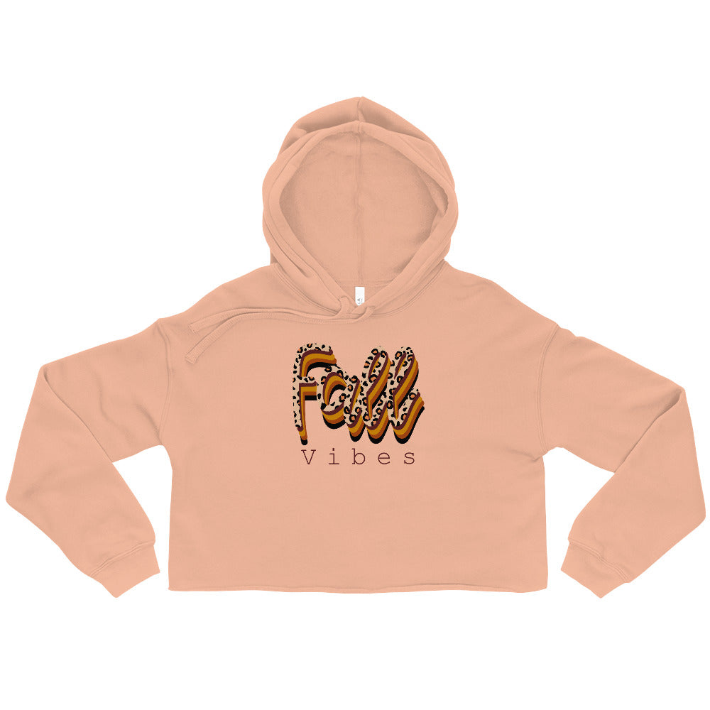 Leopard Fall Vibes Crop Hoodie