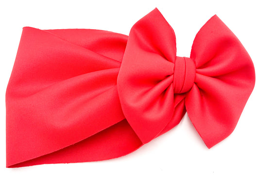 Blood Red Bow Head Wrap