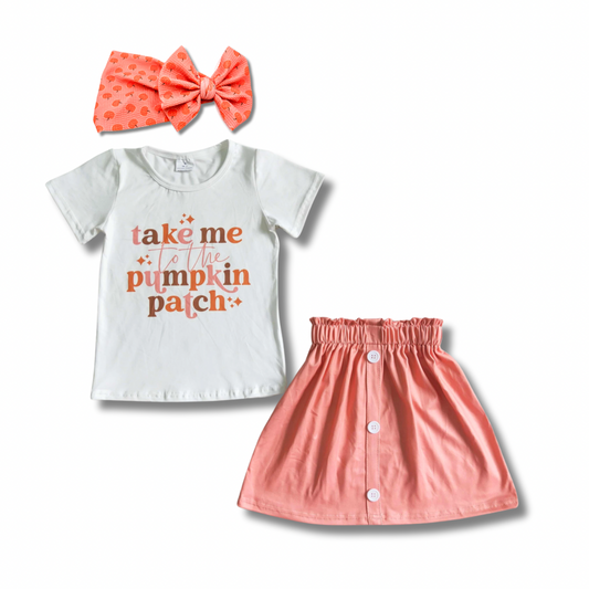 Pumpkin Patch Vibes Skirt Set