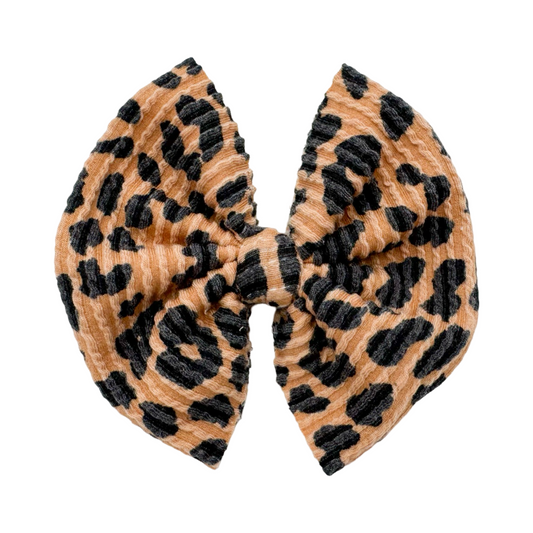 Caramel Swirl Cheetah Bullet Bow