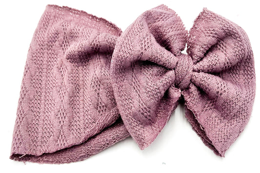 Vintage Purple (Cable Knit) Head Wrap