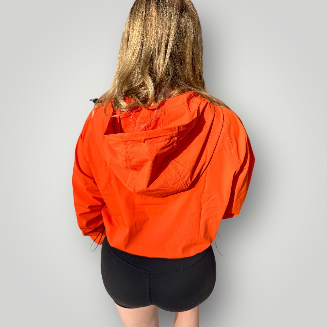 Fall Orange Cropped Pullover