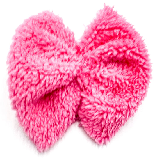 Tickle Me Pink (Sherpa) Bullet Bow