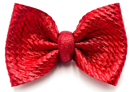 Santa’s Bow (pleather) Mini