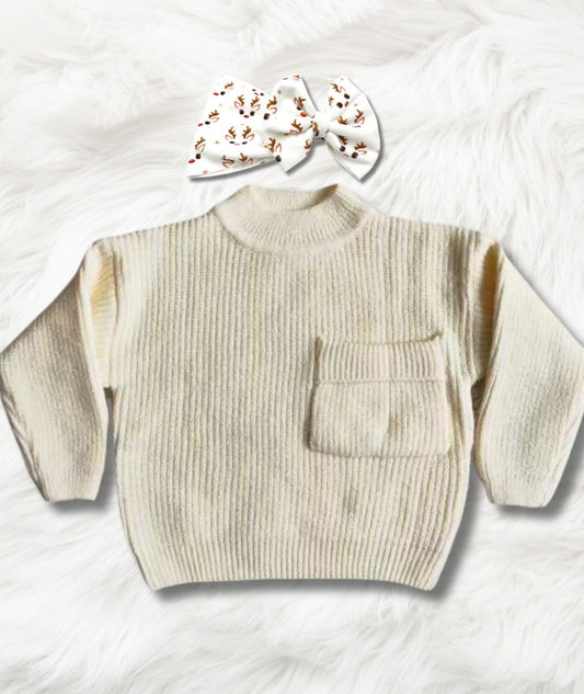Neutral Pocket Sweater
