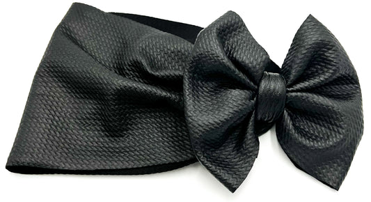 Biker Black (Pleather) Head Wrap