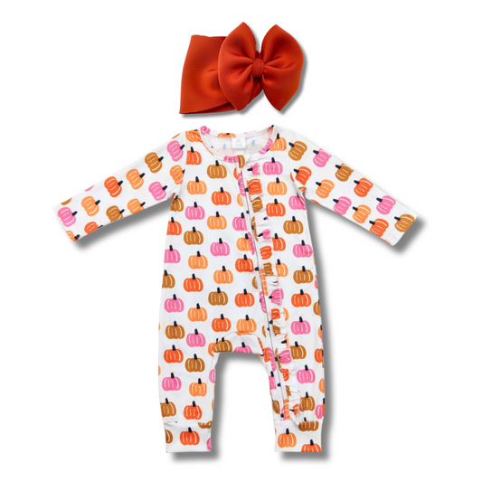 Pumpkin Patch Pickin Ruffle Romper