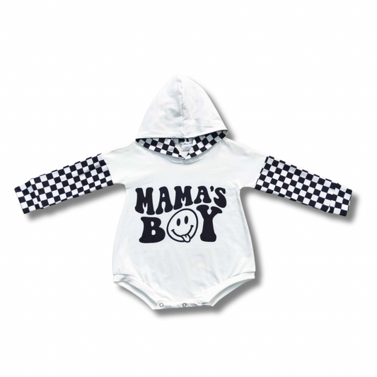 Mama’s Boy Hooded Romper