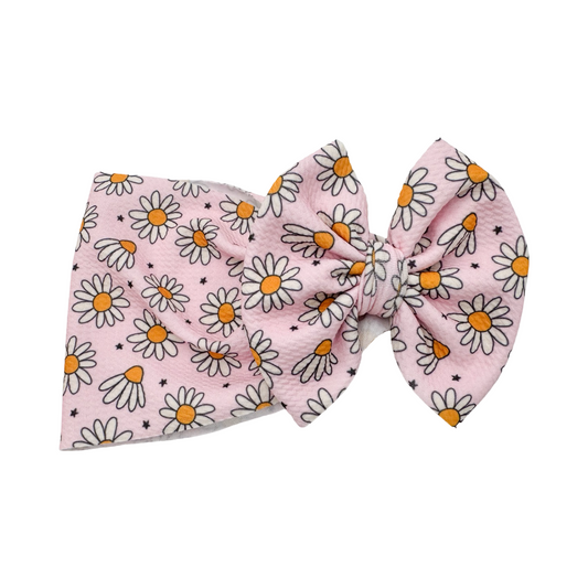 Little Pink Daisy Head Wrap