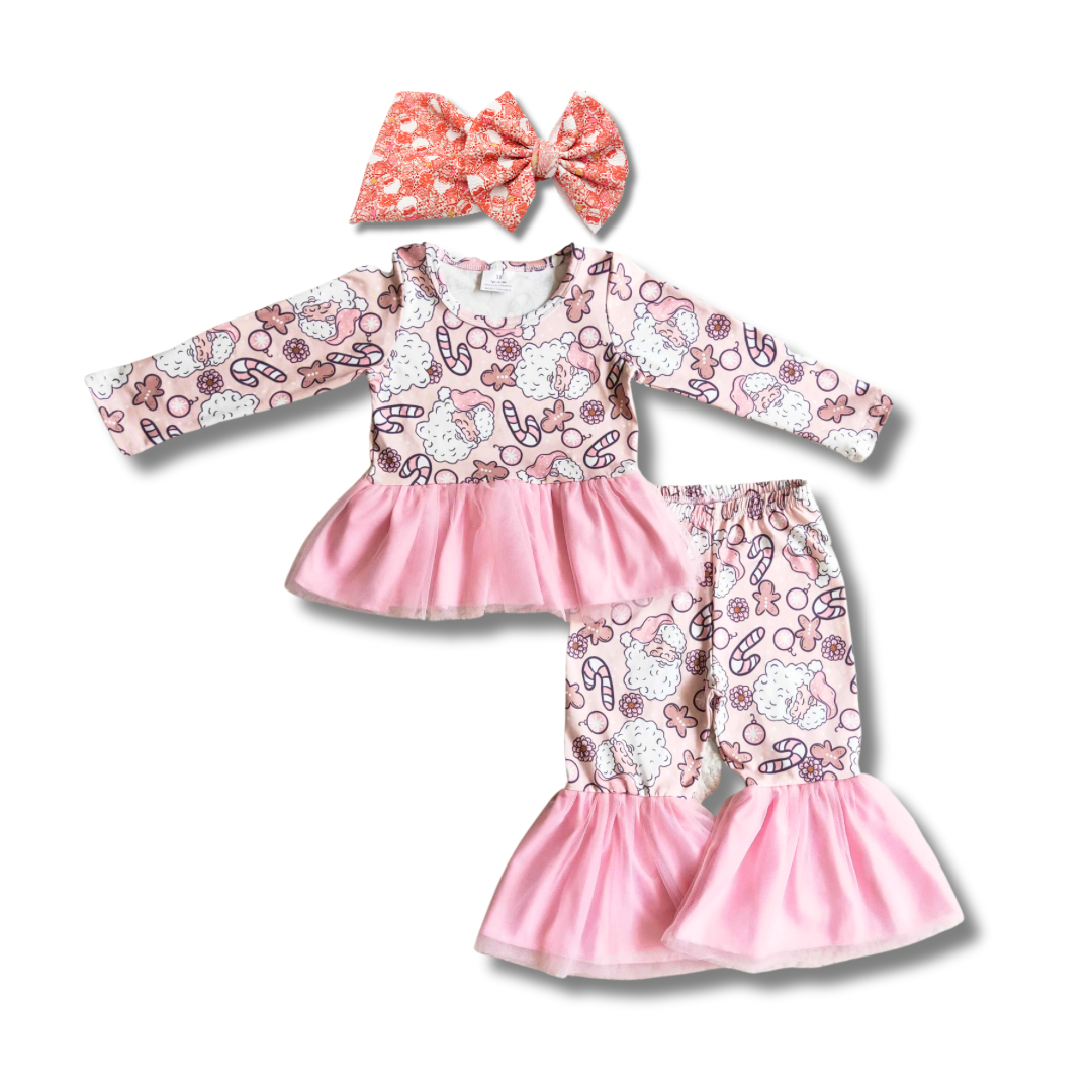 Pink Santa Tutu Set