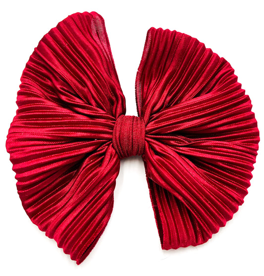 Cranberry Fizz (Pleated) Bullet Bow