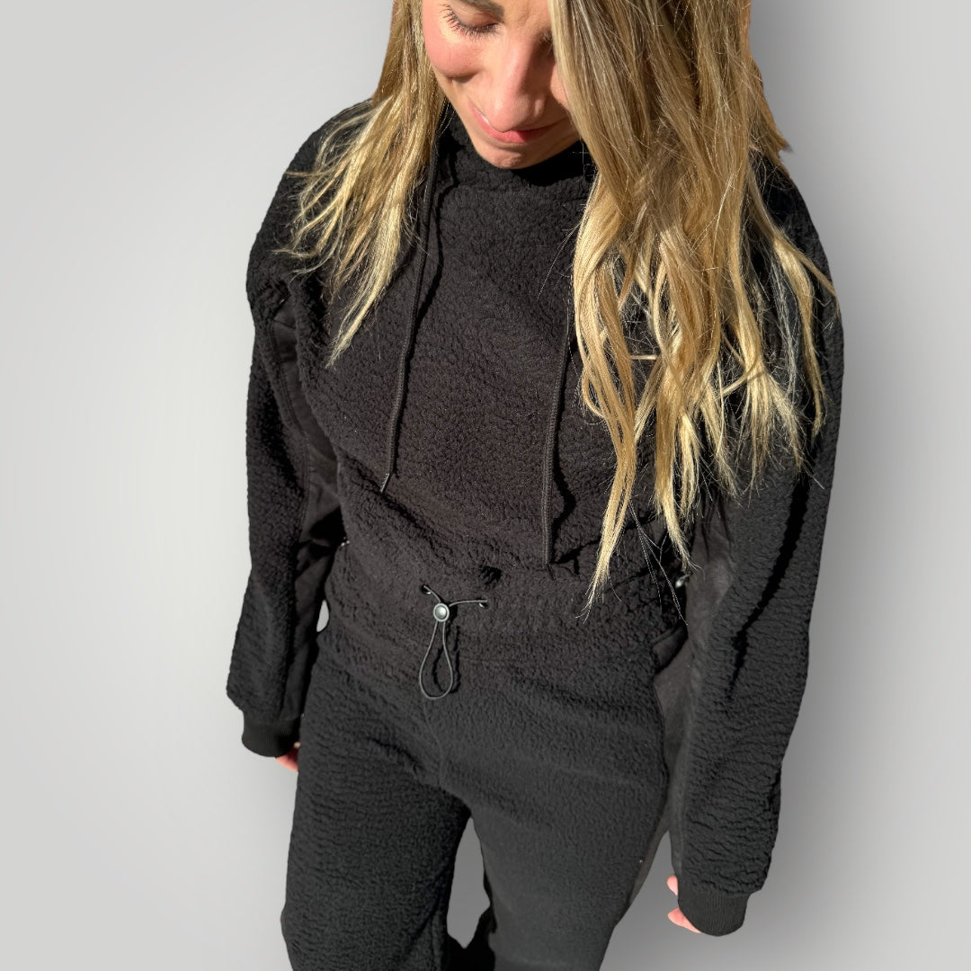 Cozy Sherpa Cropped Hoodie