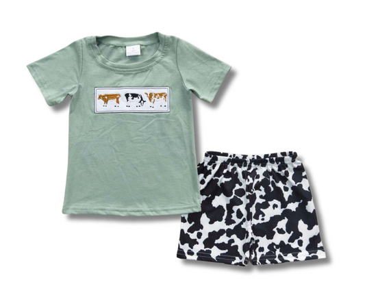 Cows In The Field Short Set