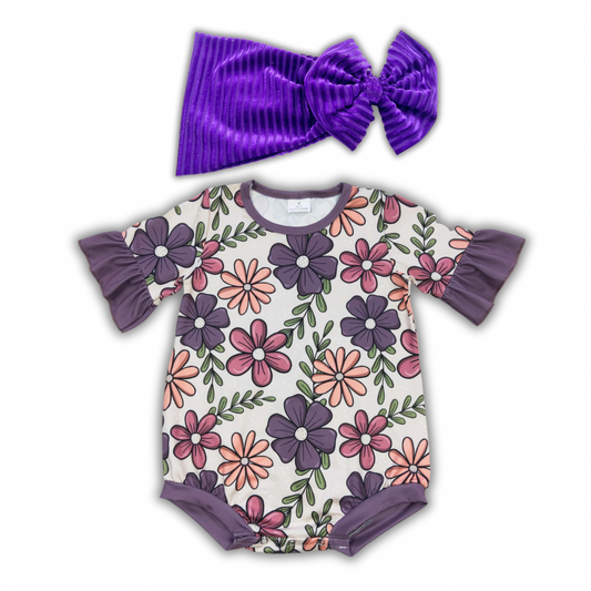 Pretty Purple Flowers Bodysuit