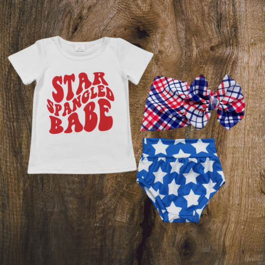 Star Spangled Babe Bummie Set