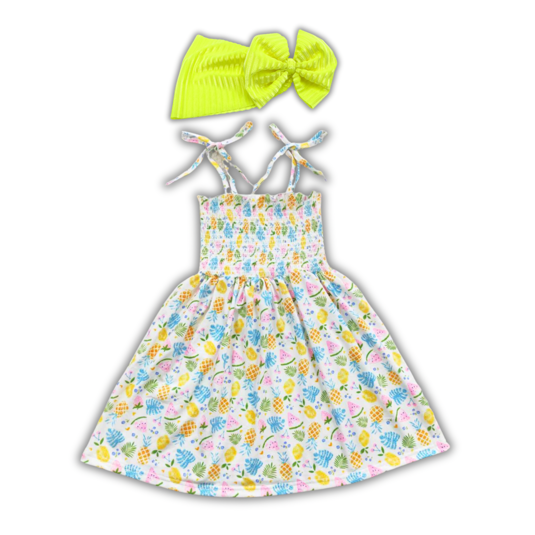 Smocked Pineapple Dress