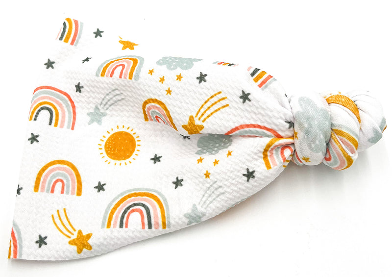 Rainbow Charm Top Knot