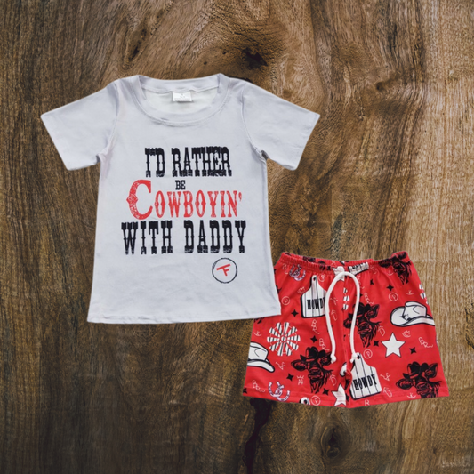 Cowboyin' With Daddy Short Set