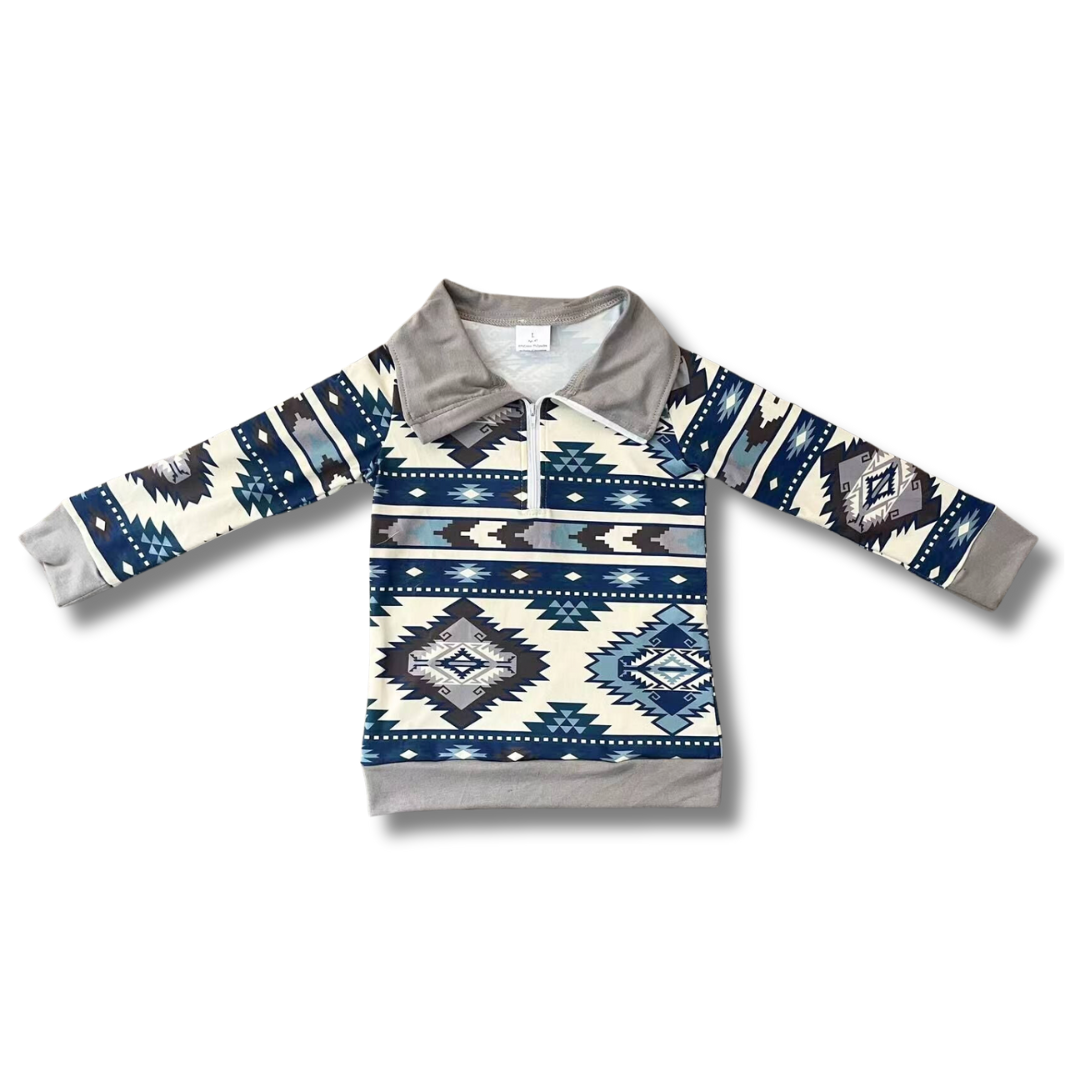 Aztec Blue Pullover