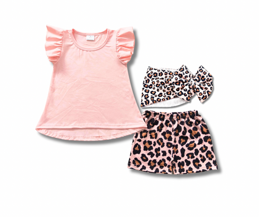 Pinklicious Leopard Short Set