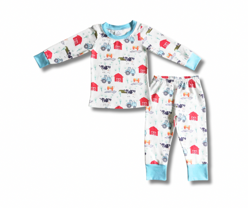 Blue Tractor Jammies