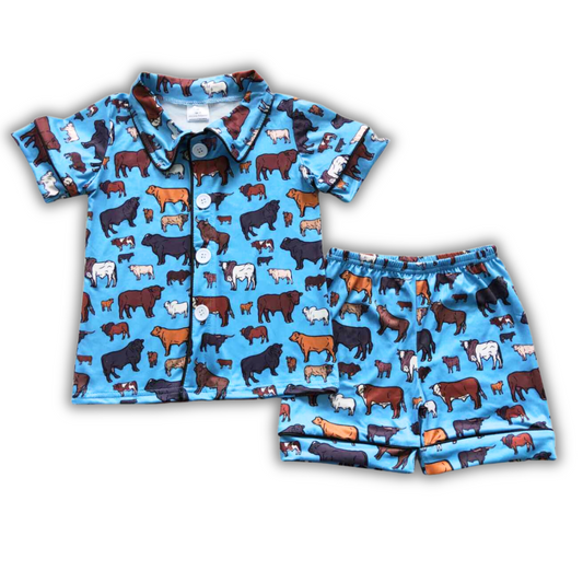 Cows In The Pasture Jammie Short Set