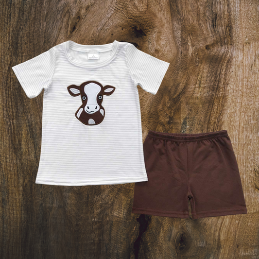 Brown Cow Short Set