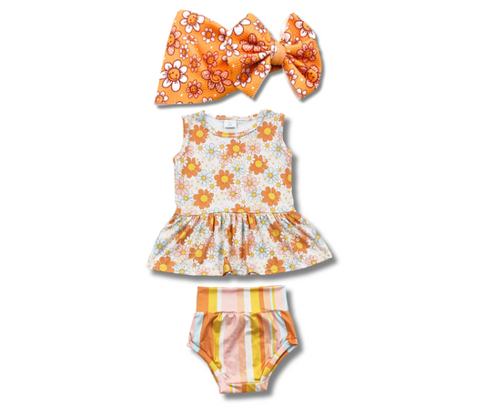 Groovy Floral Bummie Set