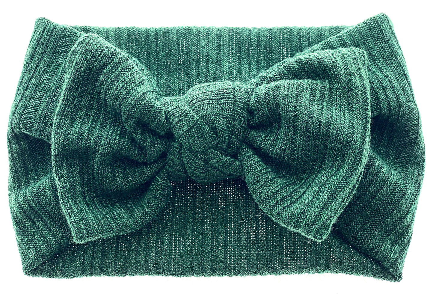 Emerald Ribbed Knot Headband