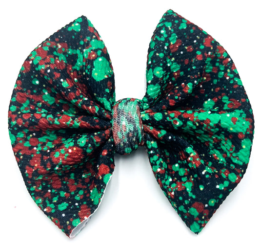 Christmas Splatter Bullet Bow