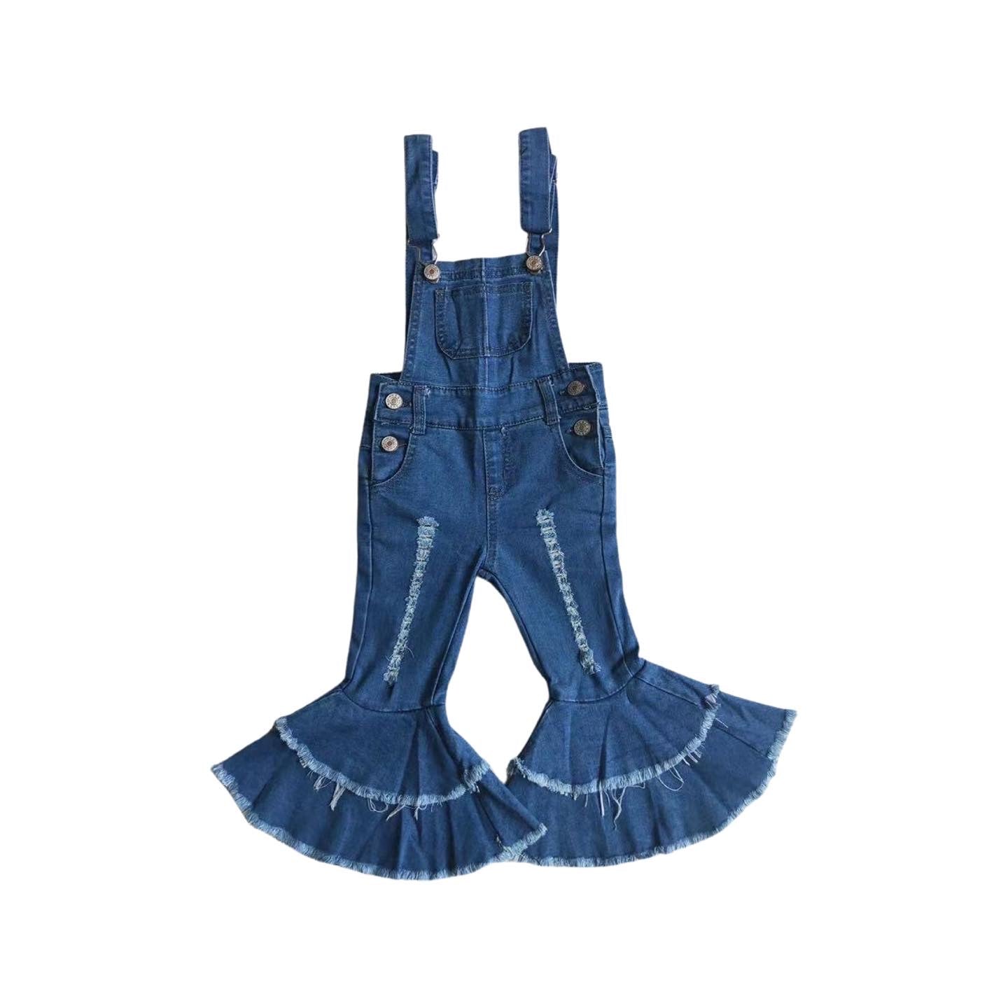 Denim Babe Ruffle Overall Jeans