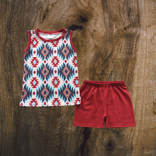 Aztec Boy Short Set