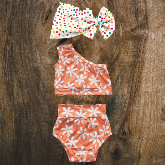 Orange Daisies Bummie Set