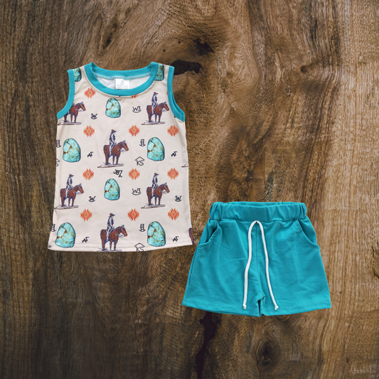 Horsin Around Short Set