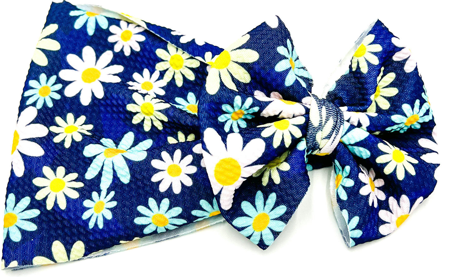 Navy Me Daisy Head Wrap