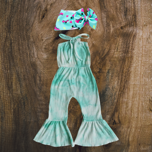 Tealish Tye Dye Jumpsuit