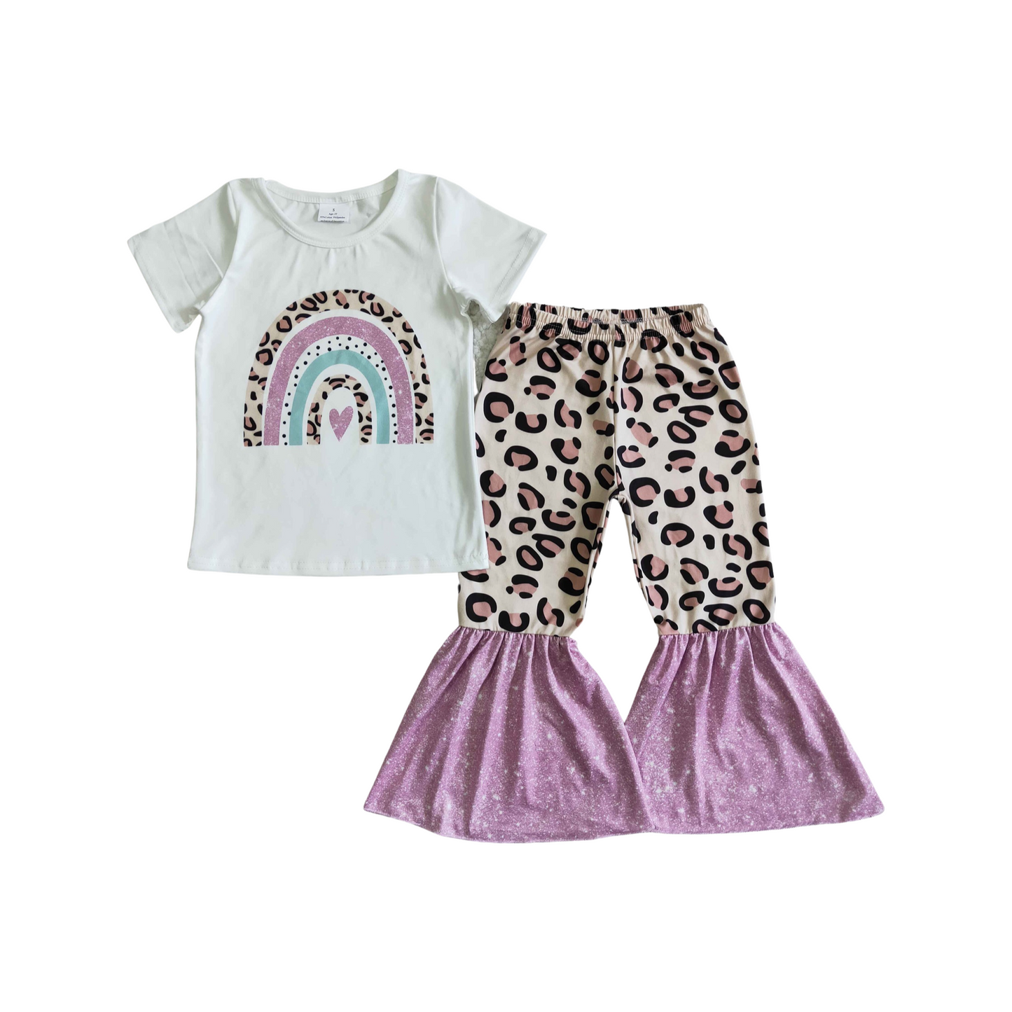 Rainbow Heart Leopard Set