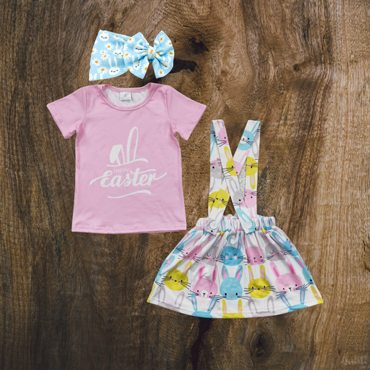 Easter Bunny Suspender Dress
