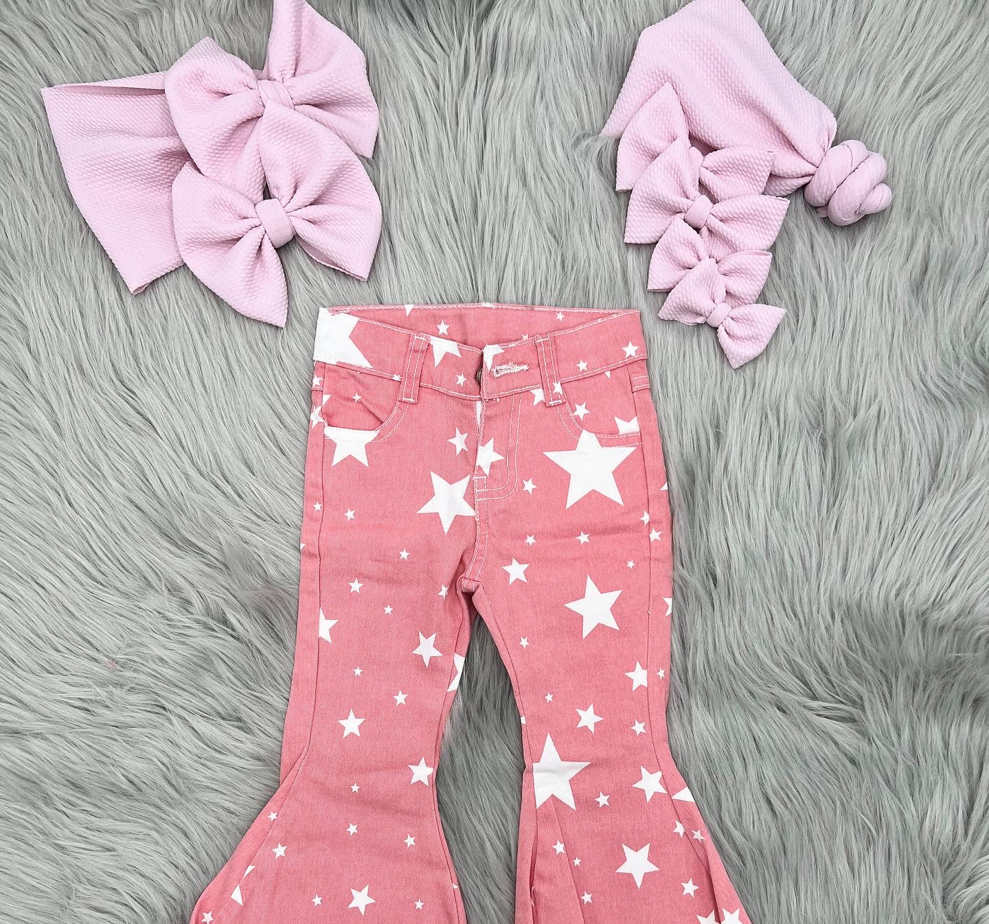 Pink Starry Skies Bell Bottoms
