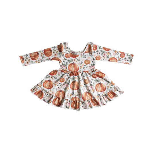 Fall Pumpkin Twirl Dress