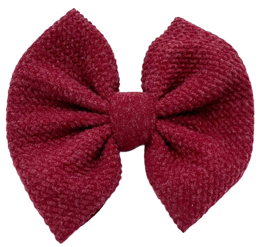 Sugared Cranberry (Sweater) Bullet Bow