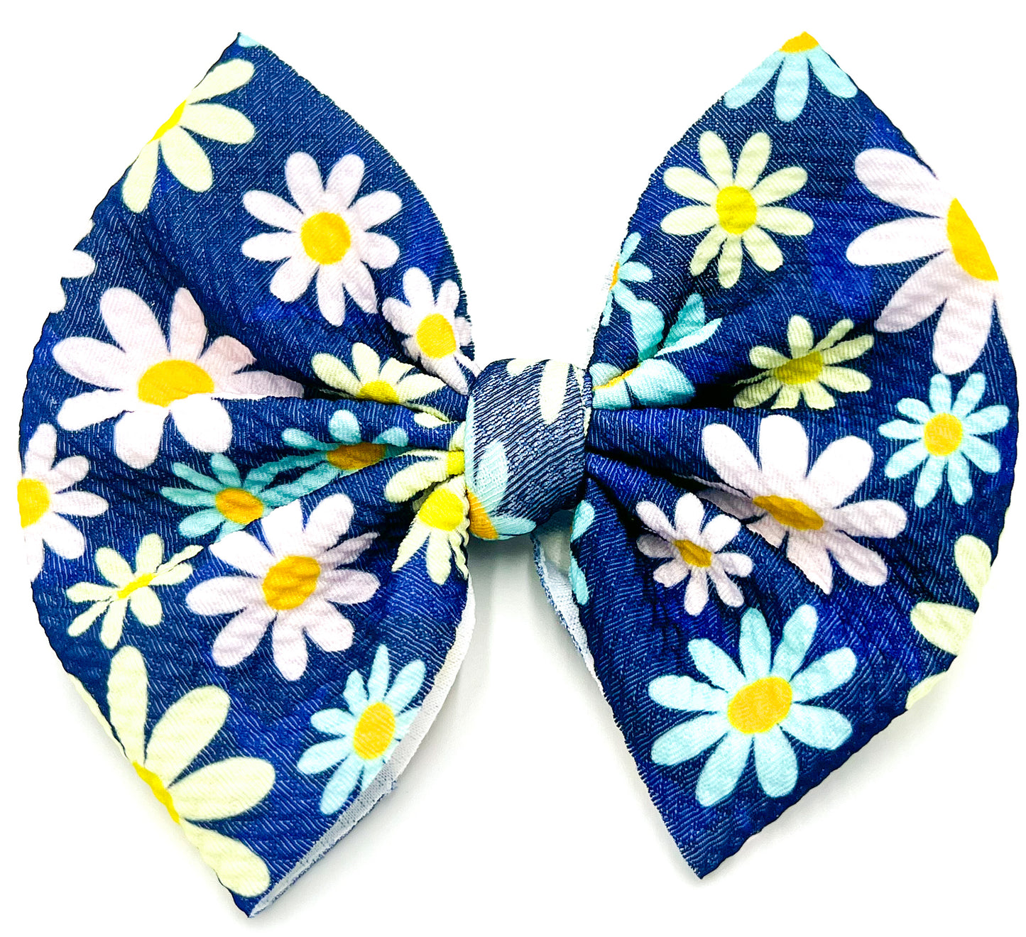 Navy Me Daisy Bullet Bow