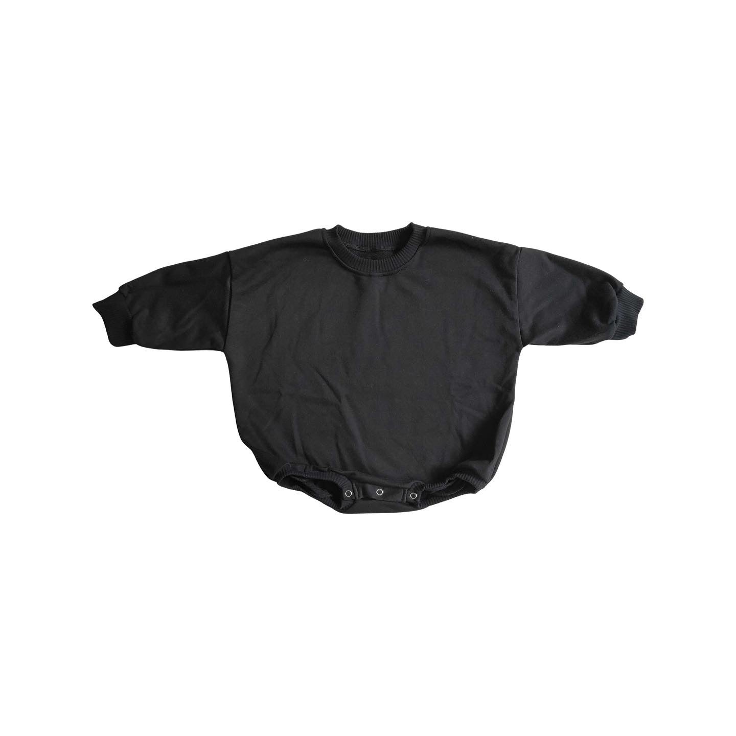 Coal Black Sweatshirt Romper