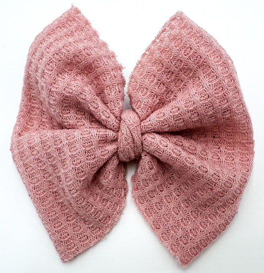 Precious Pink (Waffle) Bullet Bow