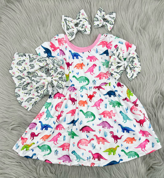 Dino Cute Twirl Dress